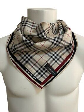 Burberry Plaid Scarf 22.5x22.5 Cotton 🇯🇵